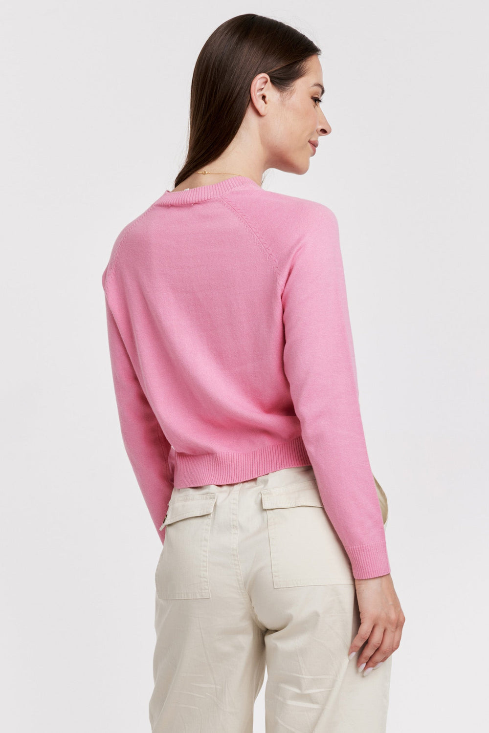 MARITZA CREW NECK RAGLAN SLEEVE TOP SOFT CHERRY